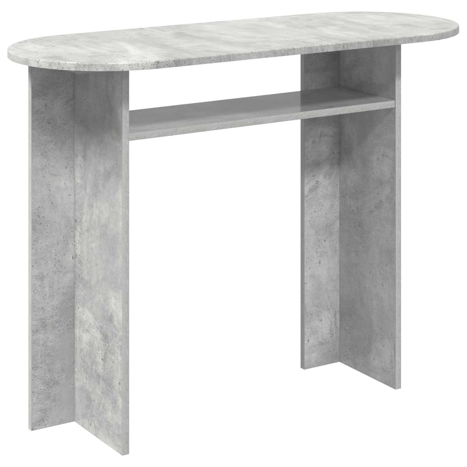 Wandtafel met opslag Betongrijs 100 x 39,5 x 75 cm Bewerkt hout is nu te koop bij PeponiXL, paradijselijk wonen!