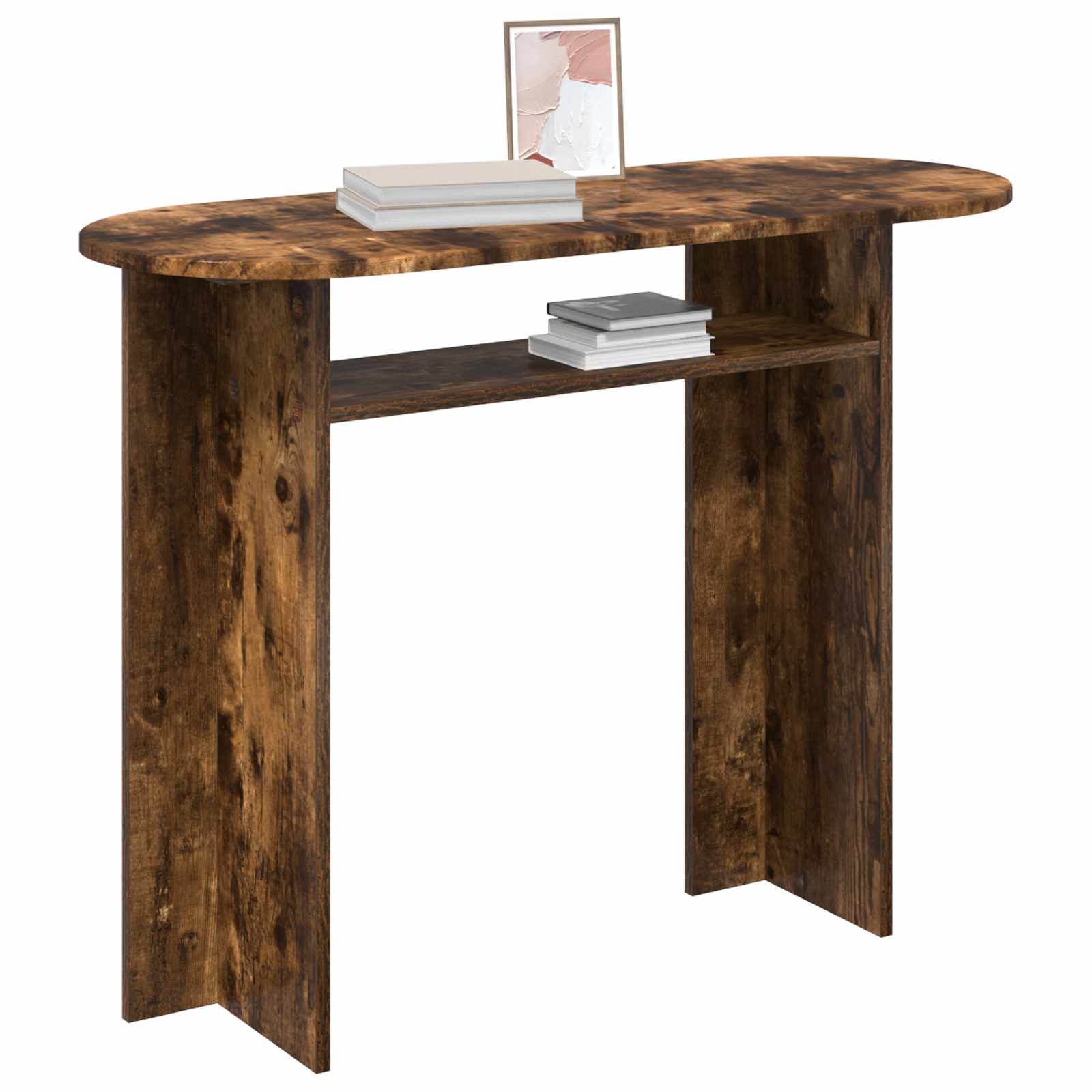 Wandtafel Gerookt eiken 100 x 39,5 x 75 cm Bewerkt hout is nu te koop bij PeponiXL, paradijselijk wonen!