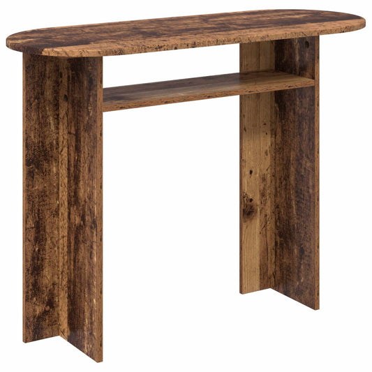 Wandtafel met opslag Oud hout 100 x 39,5 x 75 cm Bewerkt hout is nu te koop bij PeponiXL, paradijselijk wonen!