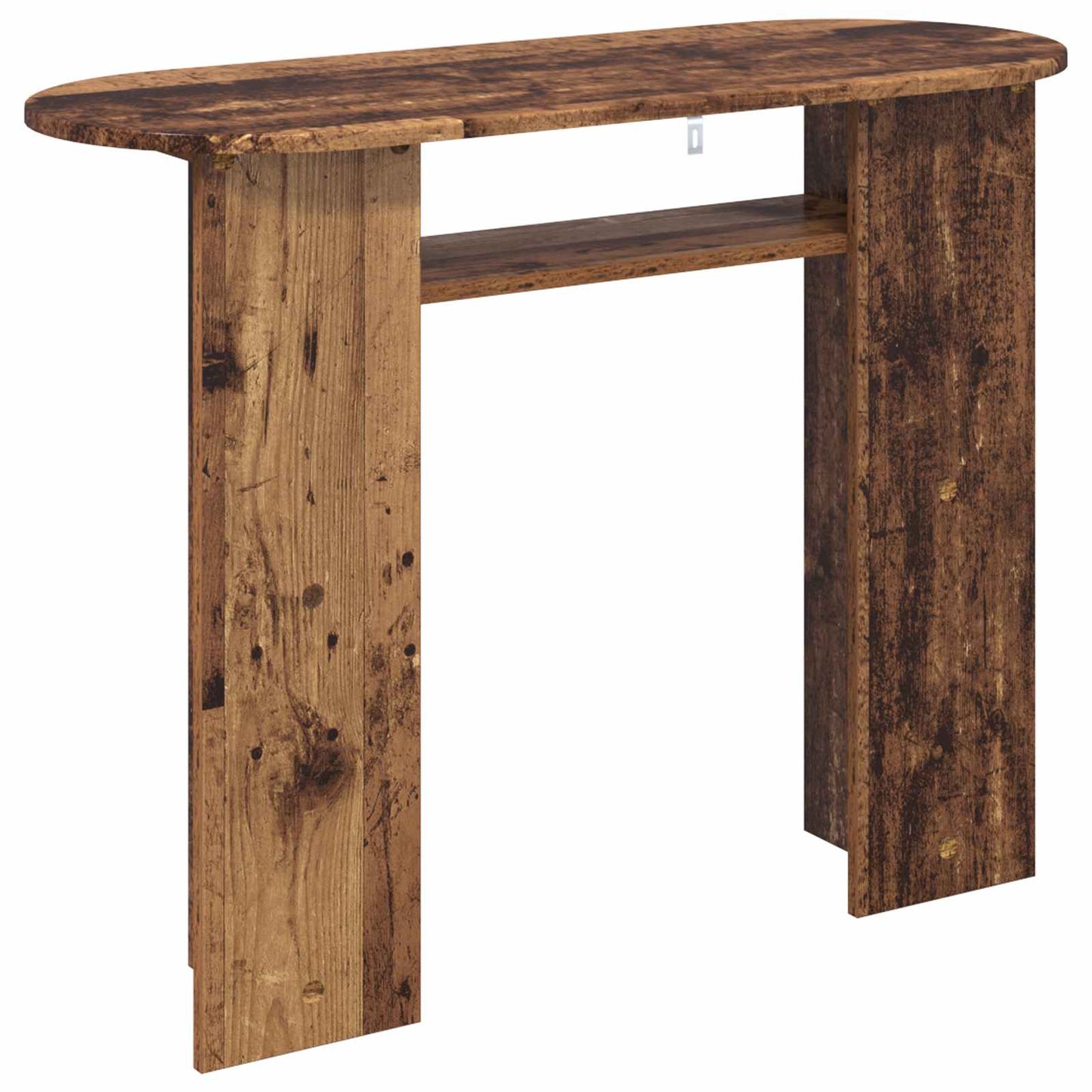 Wandtafel met opslag Oud hout 100 x 39,5 x 75 cm Bewerkt hout is nu te koop bij PeponiXL, paradijselijk wonen!