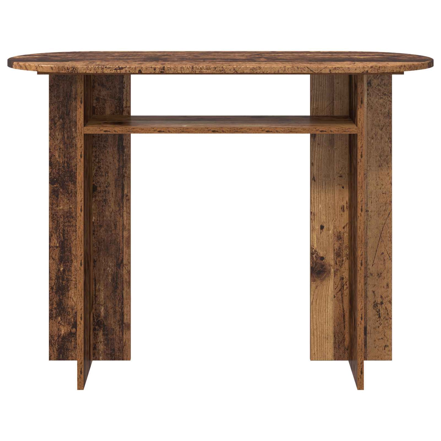 Wandtafel met opslag Oud hout 100 x 39,5 x 75 cm Bewerkt hout is nu te koop bij PeponiXL, paradijselijk wonen!