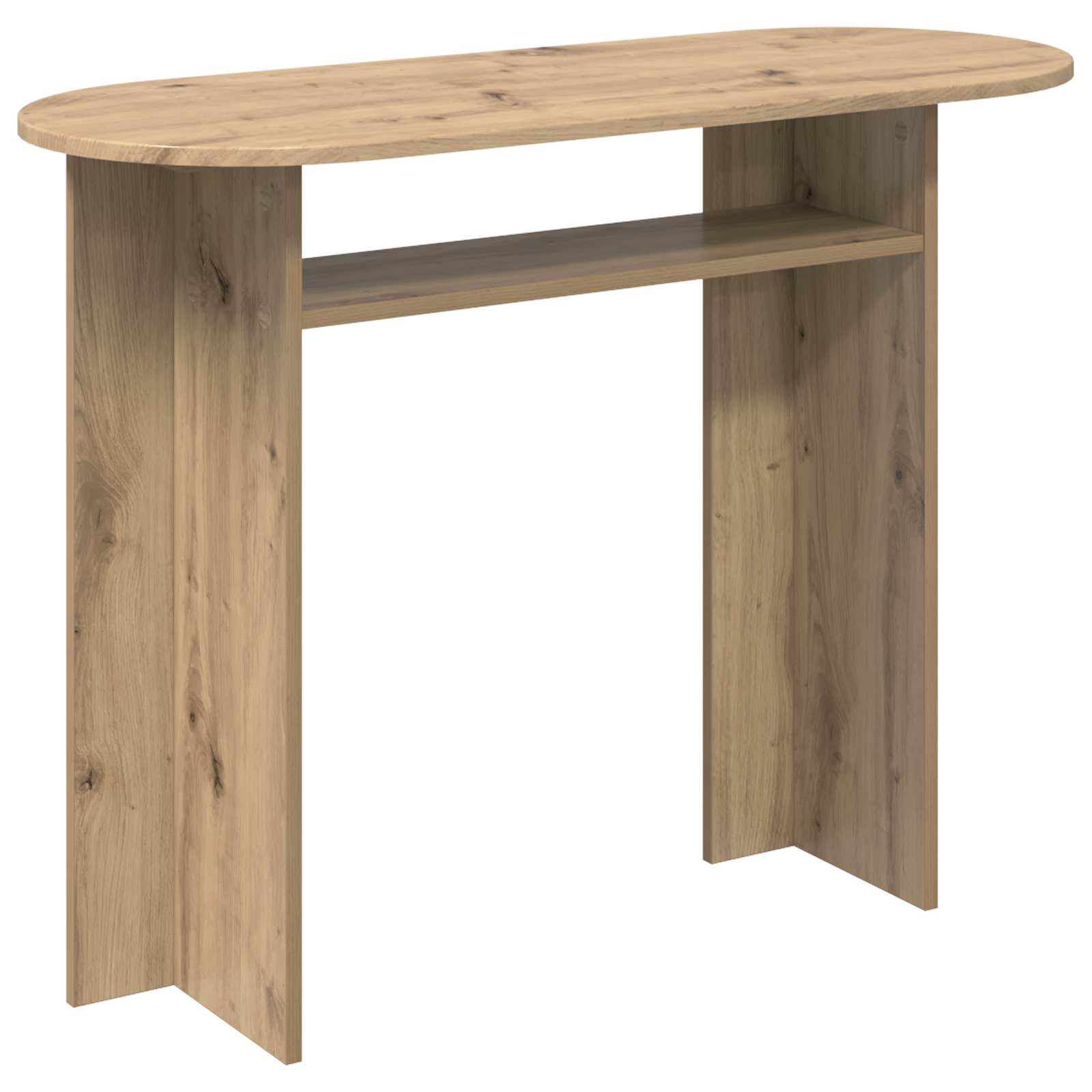 Wandtafel Artisanaal eiken 100 x 39,5 x 75 cm Bewerkt hout is nu te koop bij PeponiXL, paradijselijk wonen!