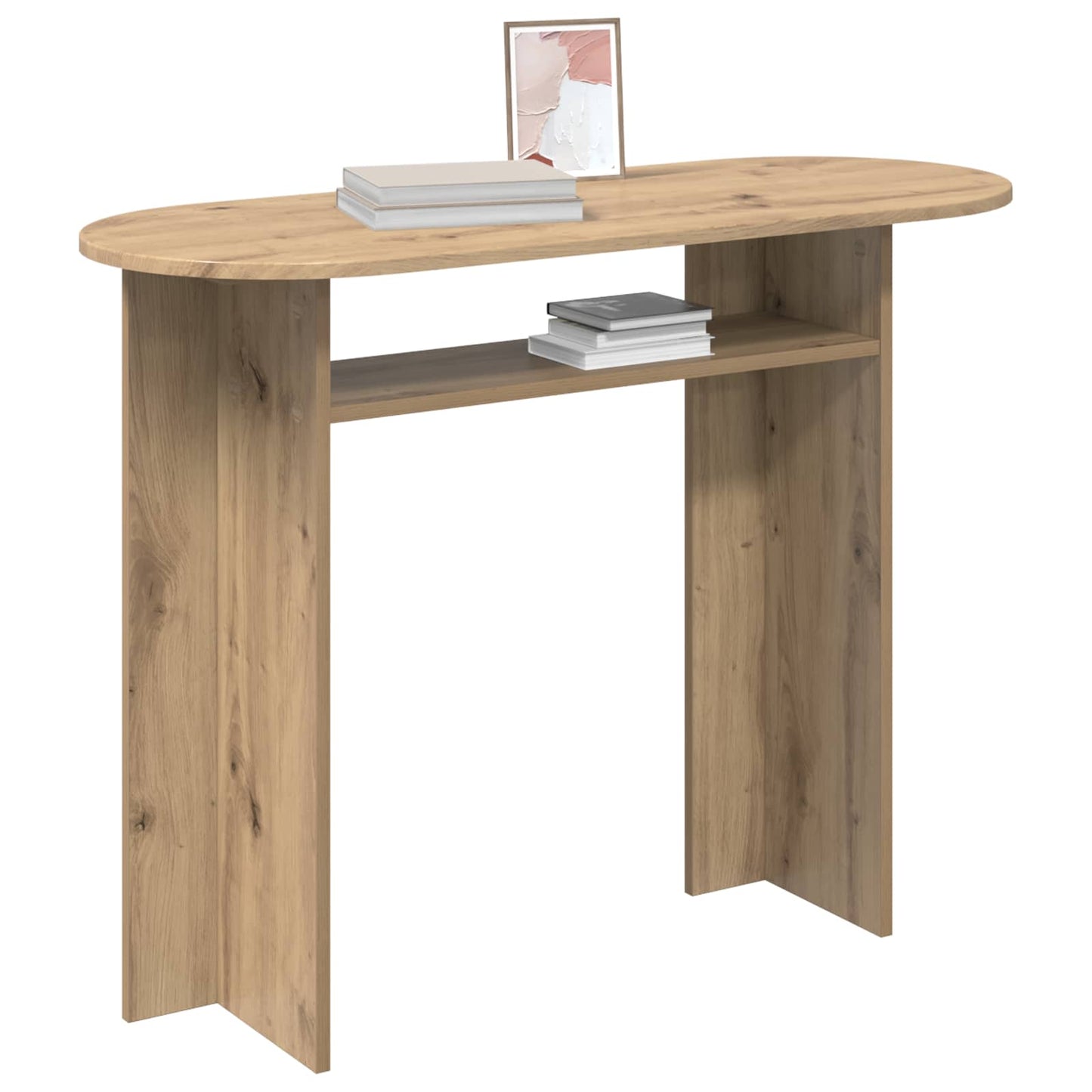 Wandtafel Artisanaal eiken 100 x 39,5 x 75 cm Bewerkt hout is nu te koop bij PeponiXL, paradijselijk wonen!