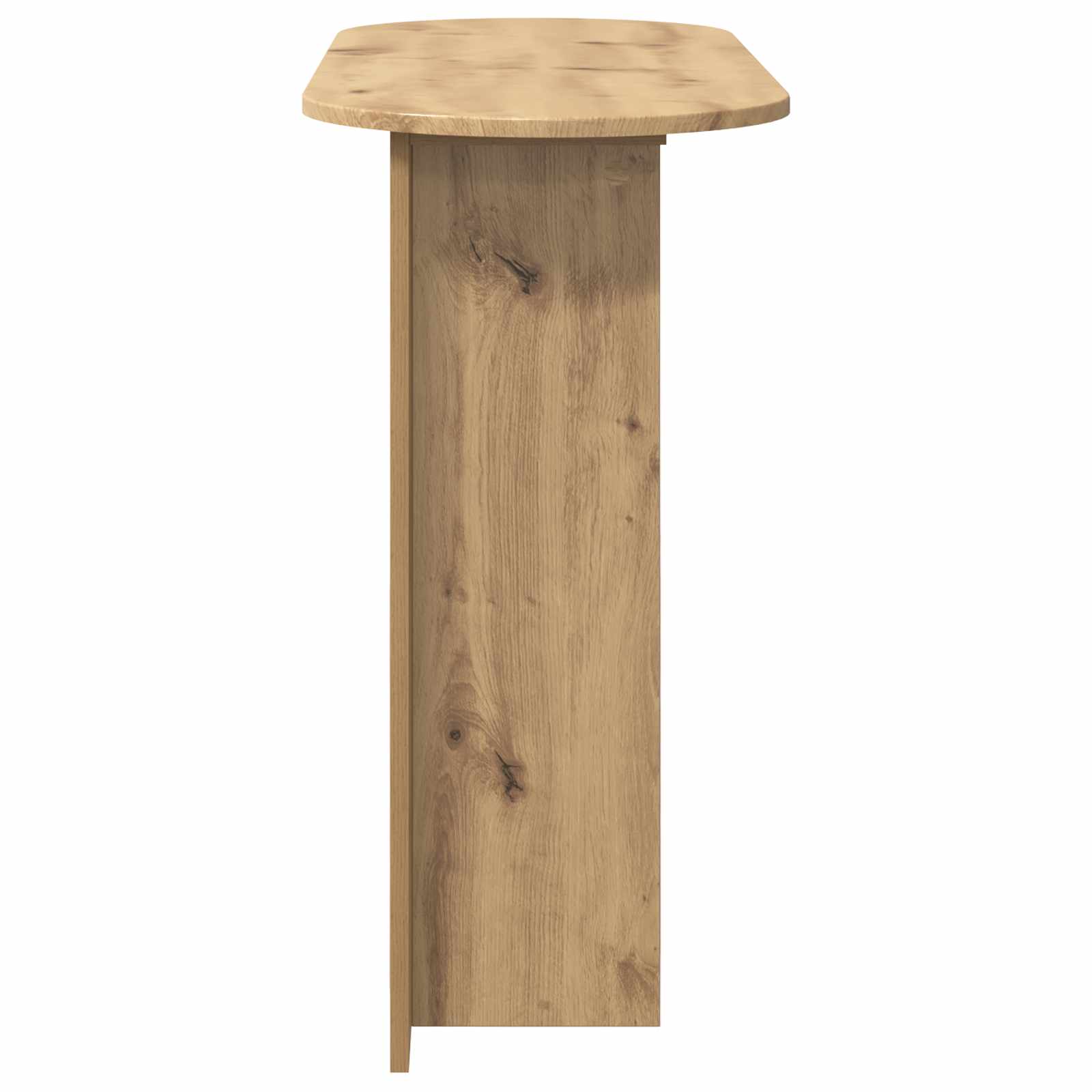 Wandtafel Artisanaal eiken 100 x 39,5 x 75 cm Bewerkt hout is nu te koop bij PeponiXL, paradijselijk wonen!