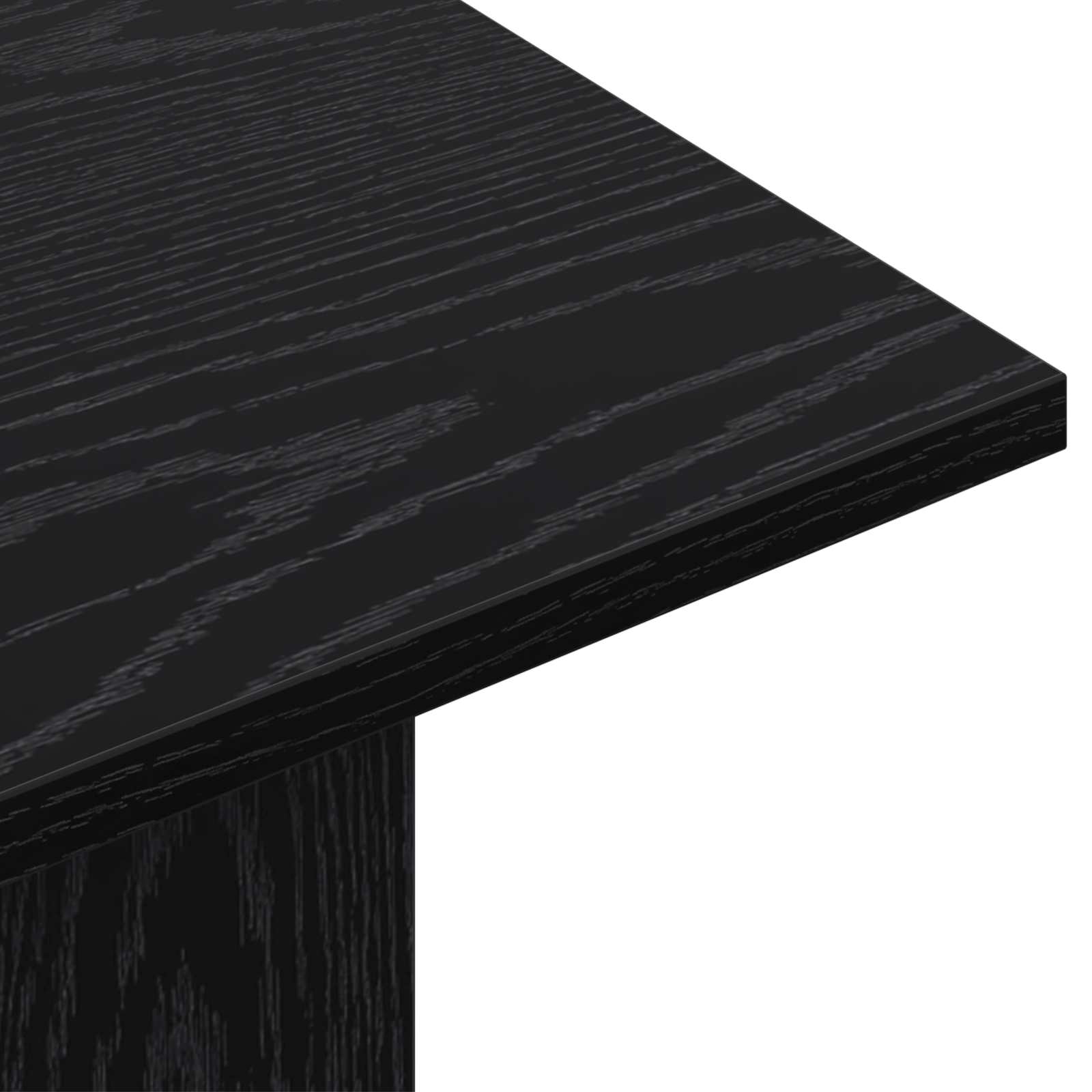 Wandtafel Zwart eiken 100 x 30 x 75 cm Bewerkt hout is nu te koop bij PeponiXL, paradijselijk wonen!