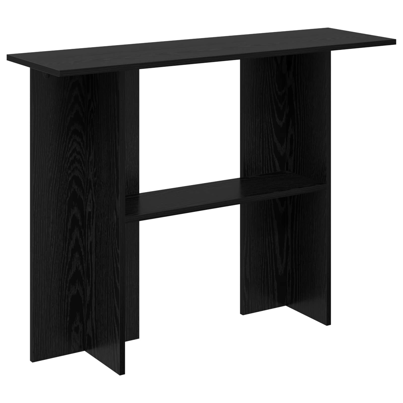 Wandtafel Zwart eiken 100 x 30 x 75 cm Bewerkt hout is nu te koop bij PeponiXL, paradijselijk wonen!