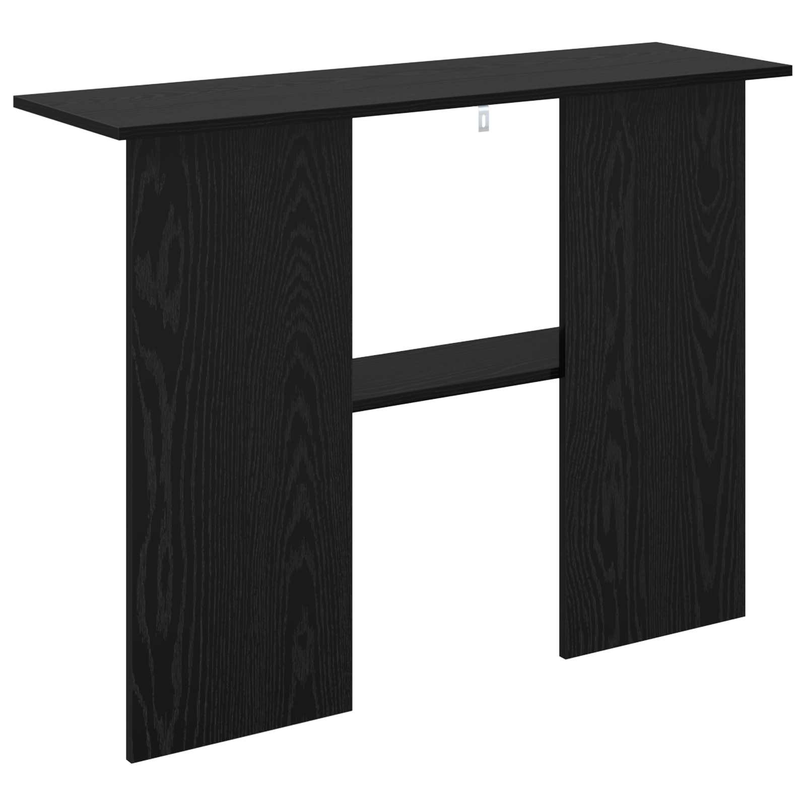 Wandtafel Zwart eiken 100 x 30 x 75 cm Bewerkt hout is nu te koop bij PeponiXL, paradijselijk wonen!