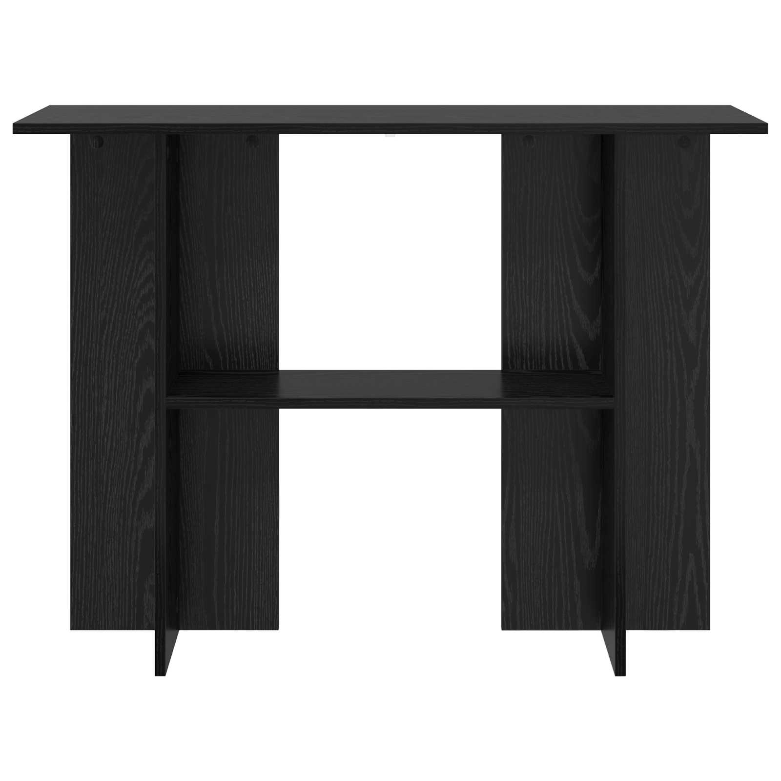 Wandtafel Zwart eiken 100 x 30 x 75 cm Bewerkt hout is nu te koop bij PeponiXL, paradijselijk wonen!