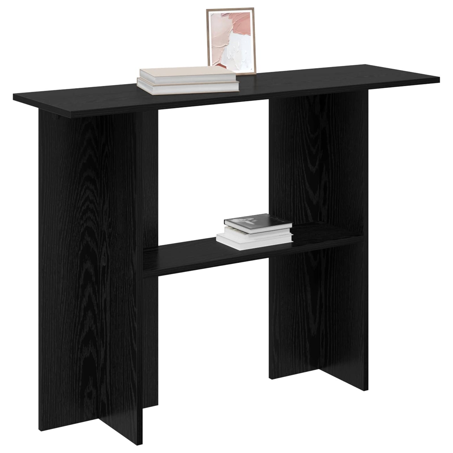 Wandtafel Zwart eiken 100 x 30 x 75 cm Bewerkt hout is nu te koop bij PeponiXL, paradijselijk wonen!