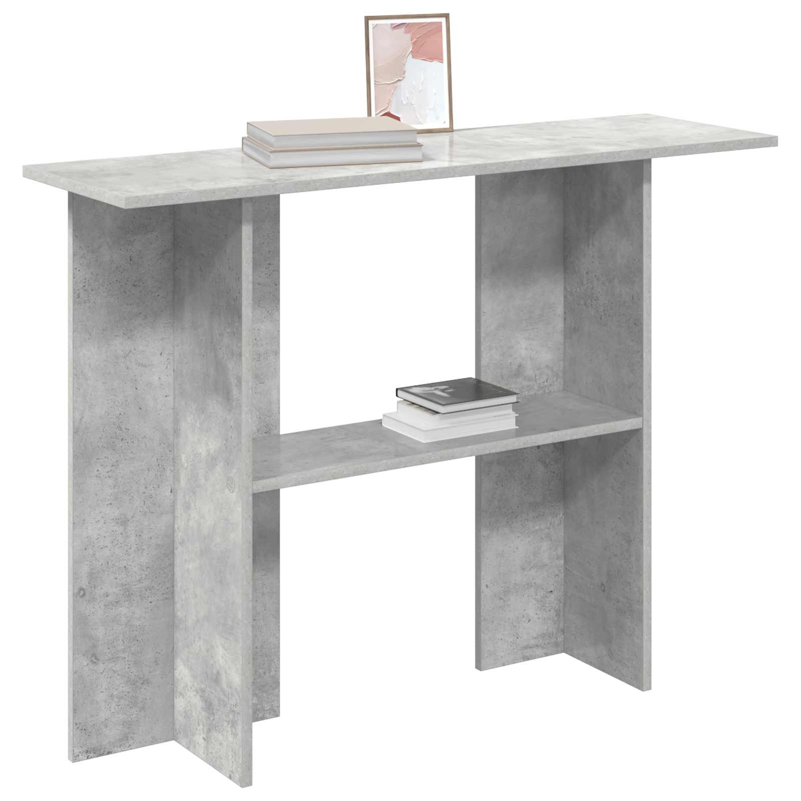 Wandtafel Betongrijs 100 x 30 x 75 cm Bewerkt hout is nu te koop bij PeponiXL, paradijselijk wonen!