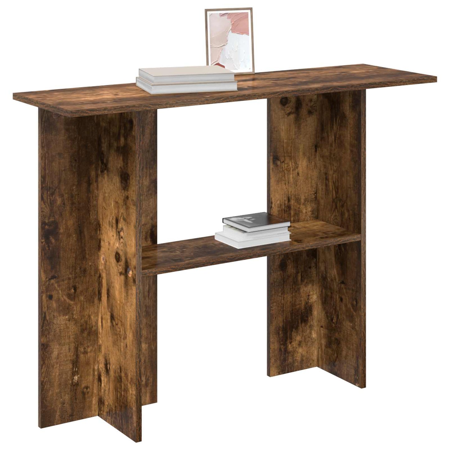 Wandtafel Gerookt eiken 100 x 30 x 75 cm Bewerkt hout is nu te koop bij PeponiXL, paradijselijk wonen!
