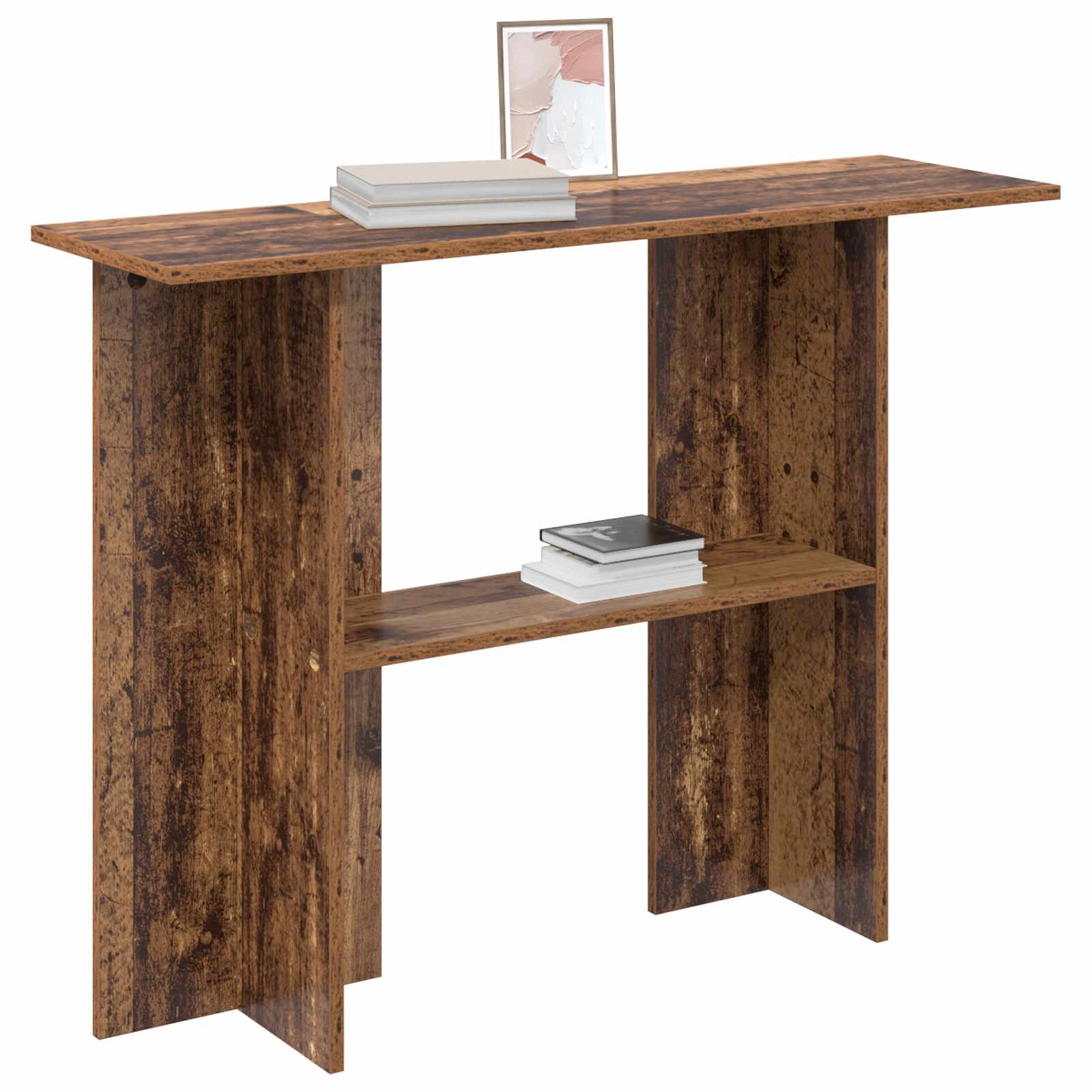 Wandtafel Oud hout 100 x 30 x 75 cm Bewerkt hout is nu te koop bij PeponiXL, paradijselijk wonen!