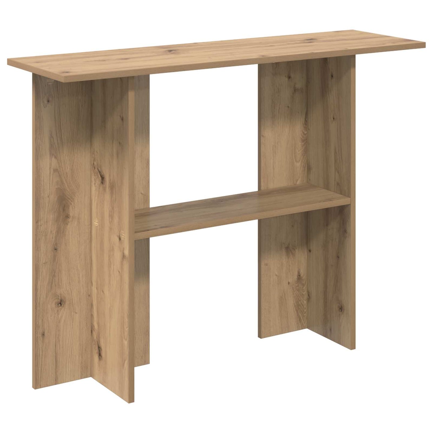 Wandtafel Artisanaal eiken 100 x 30 x 75 cm Bewerkt hout is nu te koop bij PeponiXL, paradijselijk wonen!