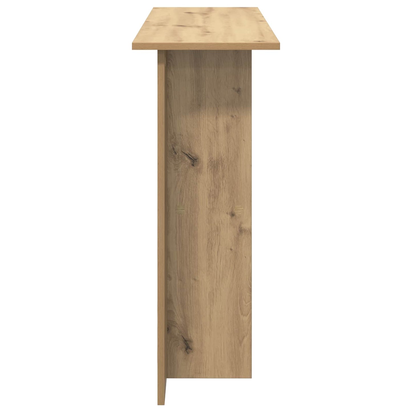 Wandtafel Artisanaal eiken 100 x 30 x 75 cm Bewerkt hout is nu te koop bij PeponiXL, paradijselijk wonen!