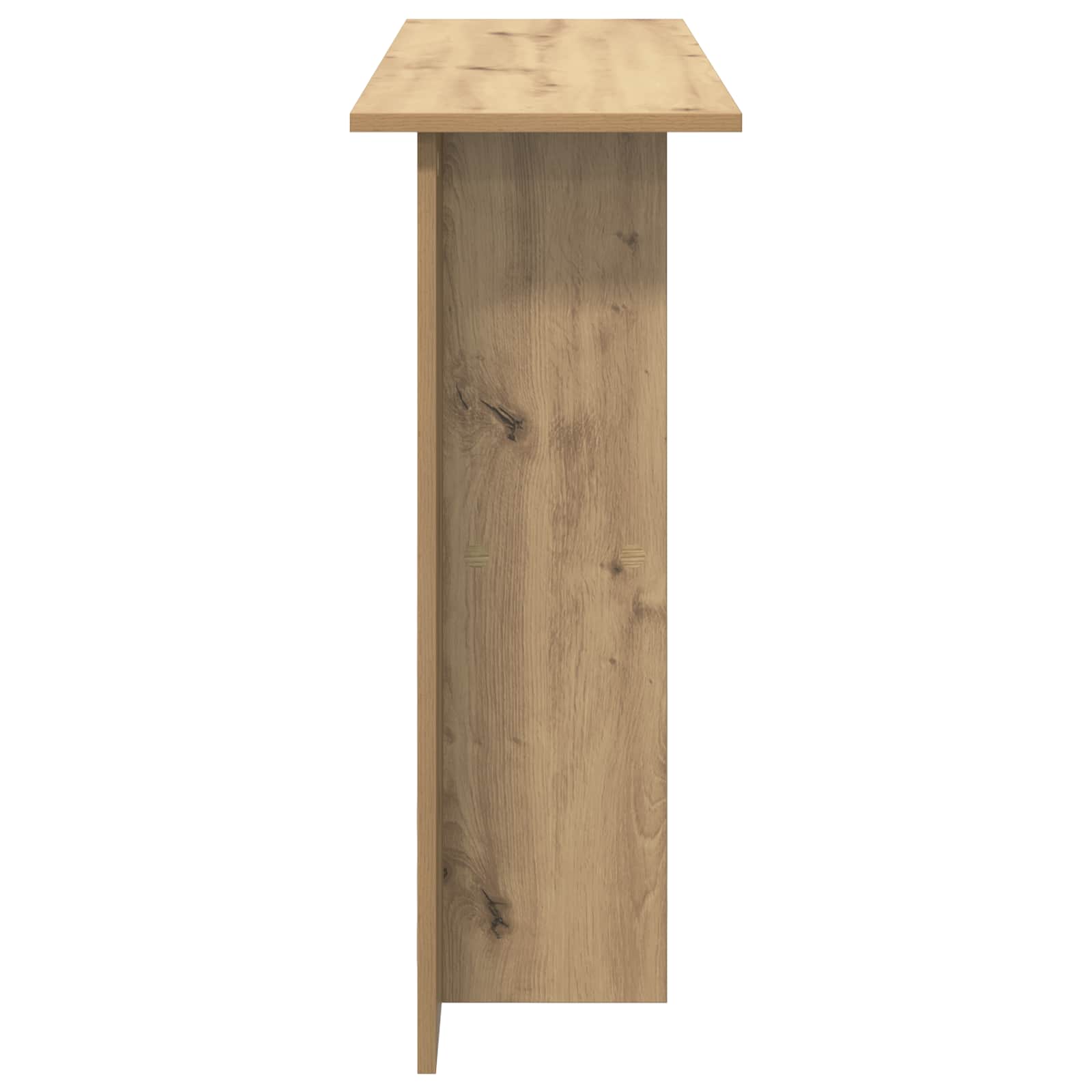 Wandtafel Artisanaal eiken 100 x 30 x 75 cm Bewerkt hout is nu te koop bij PeponiXL, paradijselijk wonen!