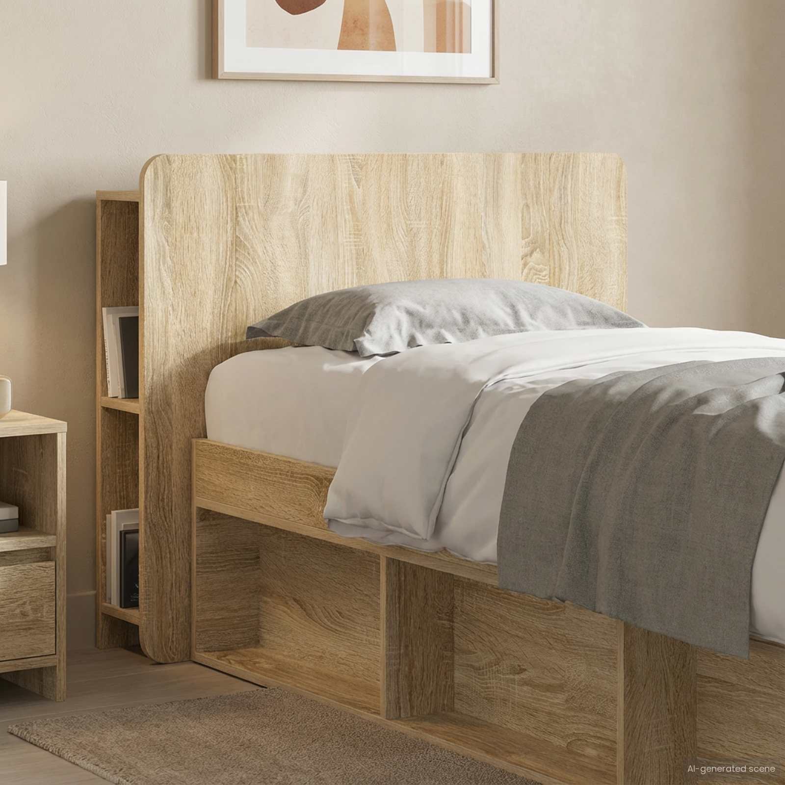 Hoofdeinde kas met opslag Sonoma Eiken Bewerkt hout is nu te koop bij PeponiXL, paradijselijk wonen!