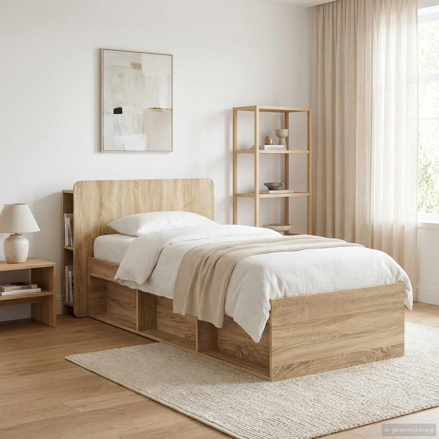 Hoofdeinde kas met opslag Sonoma Eiken Bewerkt hout is nu te koop bij PeponiXL, paradijselijk wonen!
