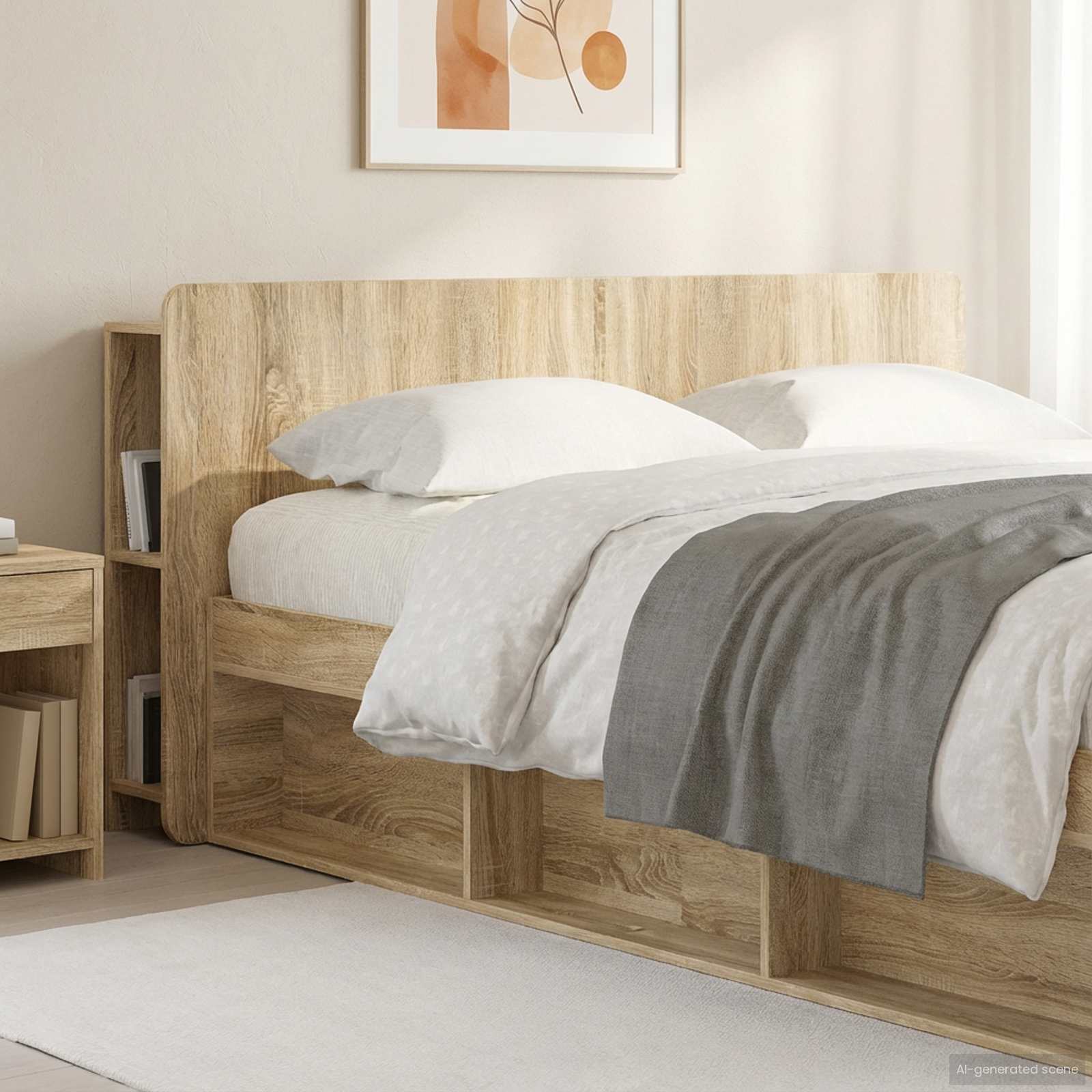 Hoofdeinde kas met opslag Sonoma Eiken Bewerkt hout is nu te koop bij PeponiXL, paradijselijk wonen!