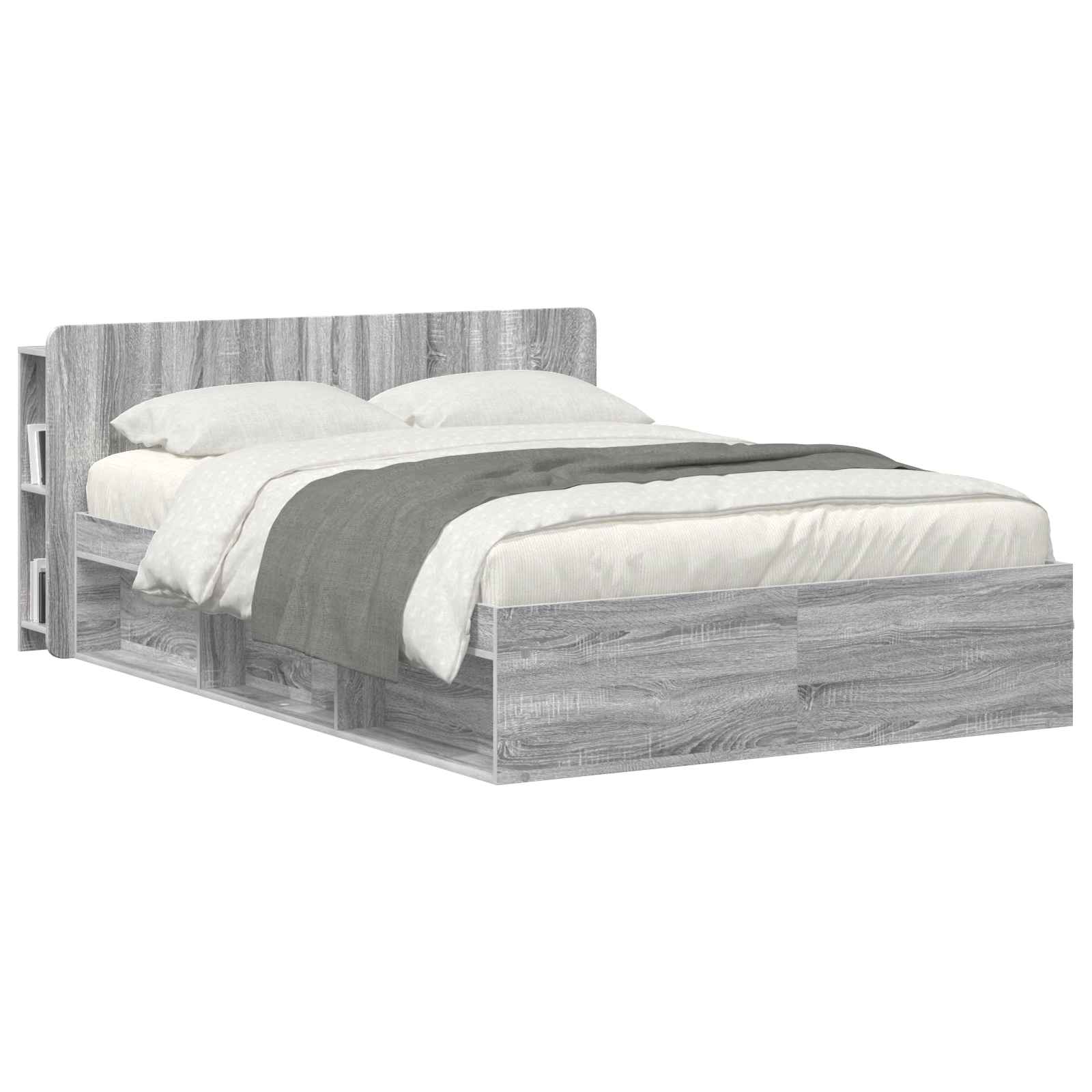 Hoofdeinde kas met opslag Grijs sonoma Bewerkt hout is nu te koop bij PeponiXL, paradijselijk wonen!