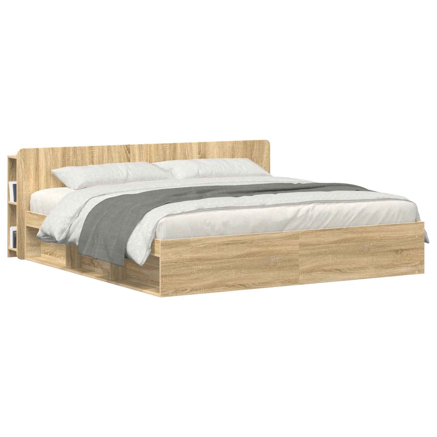 Hoofdeinde kas met opslag Sonoma Eiken Bewerkt hout is nu te koop bij PeponiXL, paradijselijk wonen!