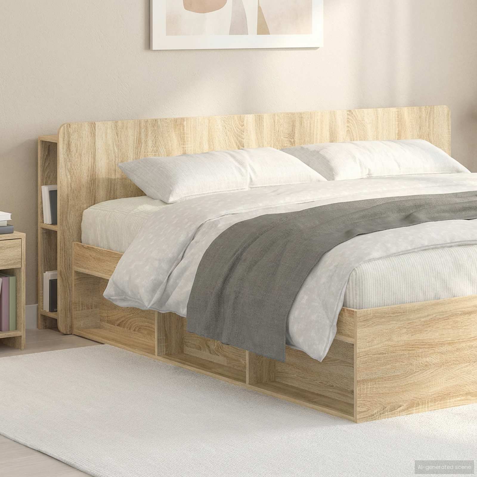 Hoofdeinde kas met opslag Sonoma Eiken Bewerkt hout is nu te koop bij PeponiXL, paradijselijk wonen!