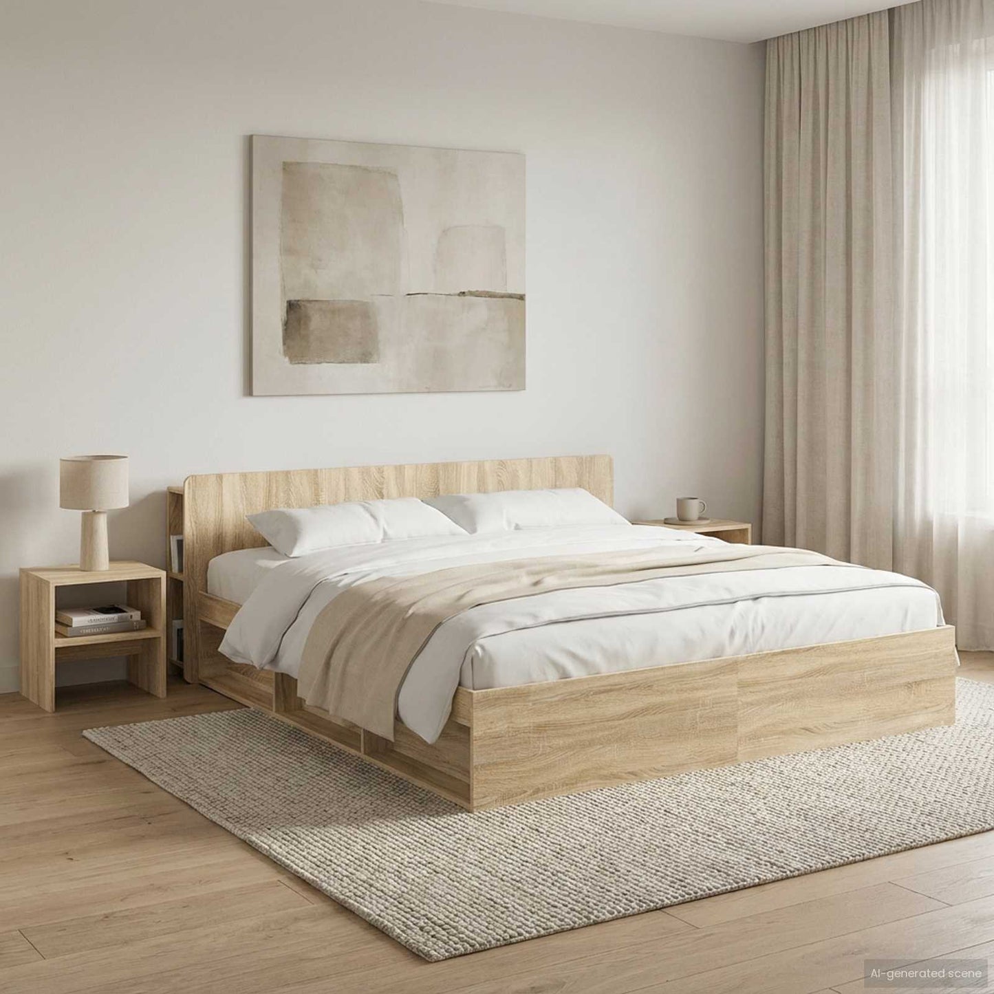 Hoofdeinde kas met opslag Sonoma Eiken Bewerkt hout is nu te koop bij PeponiXL, paradijselijk wonen!