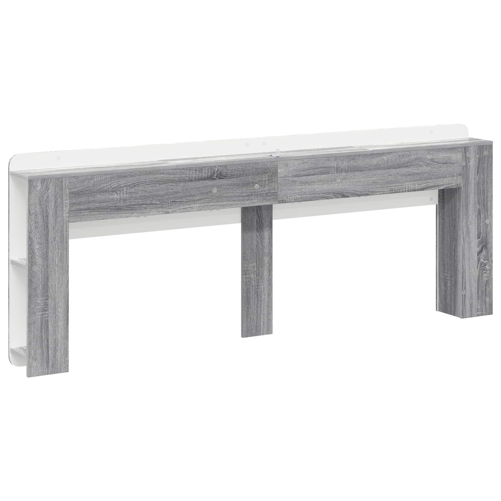 Hoofdeinde kas met opslag Grijs sonoma Bewerkt hout is nu te koop bij PeponiXL, paradijselijk wonen!
