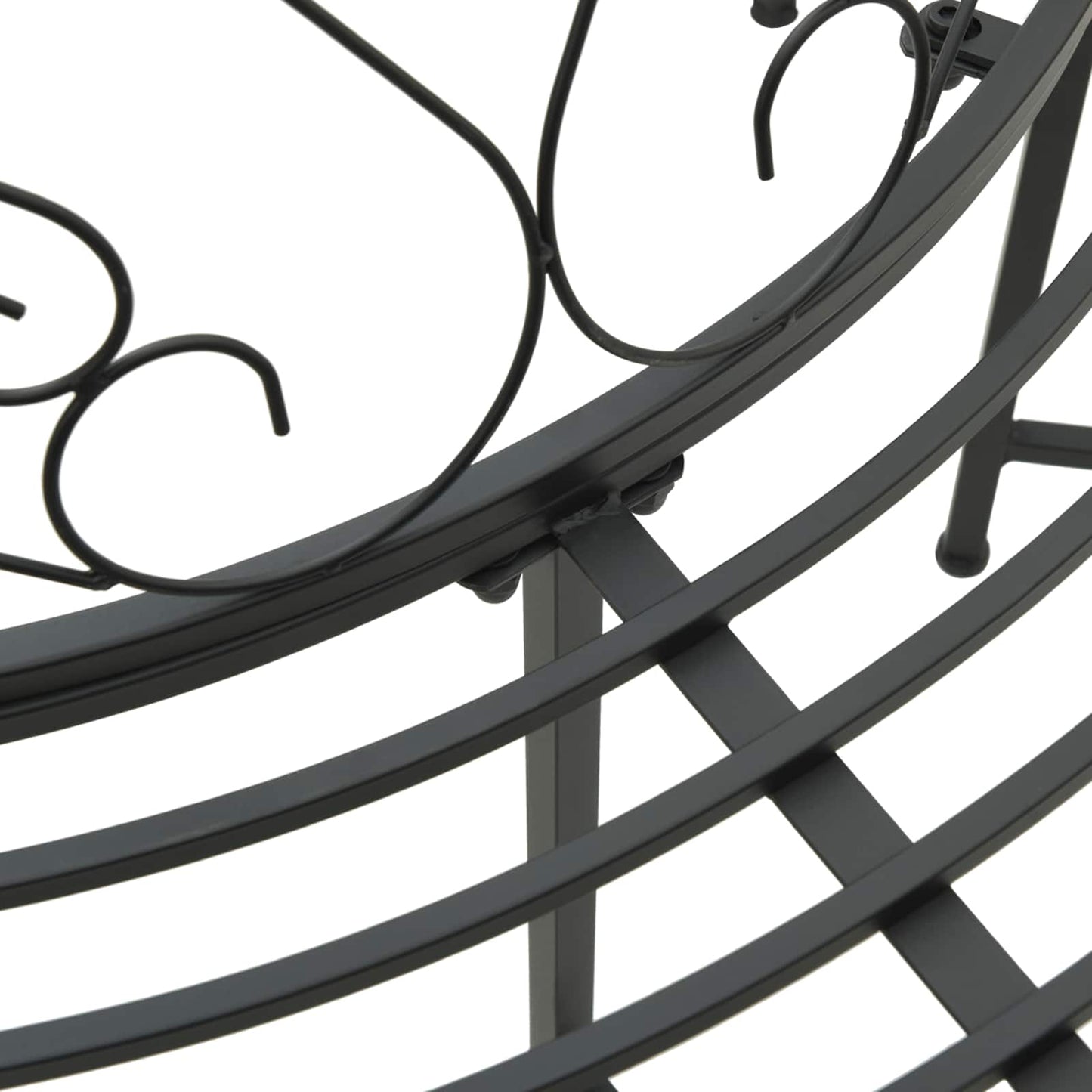 Boom bank 8-Aantal zitplaatsen Ø 160 x 89 cm Staal Zwart Rond