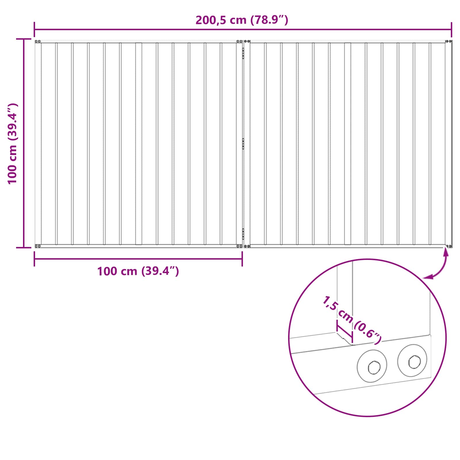 Hondenhek 2 Panels Zwart 100 x 100 cm Gegalvaniseerd staal is nu te koop bij PeponiXL, paradijselijk wonen!