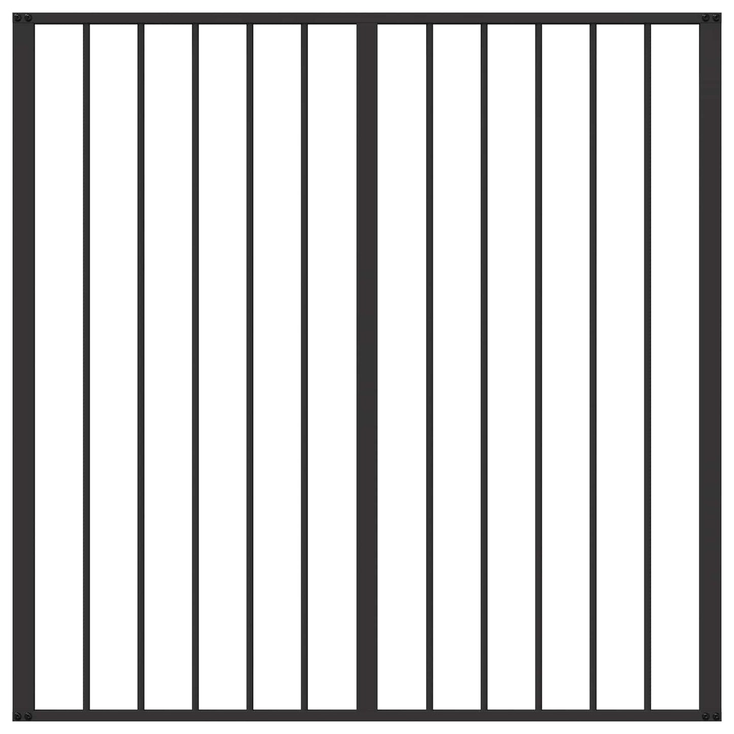 Hondenhek 6 pcs Zwart 100 x 100 cm Gegalvaniseerd staal is nu te koop bij PeponiXL, paradijselijk wonen!