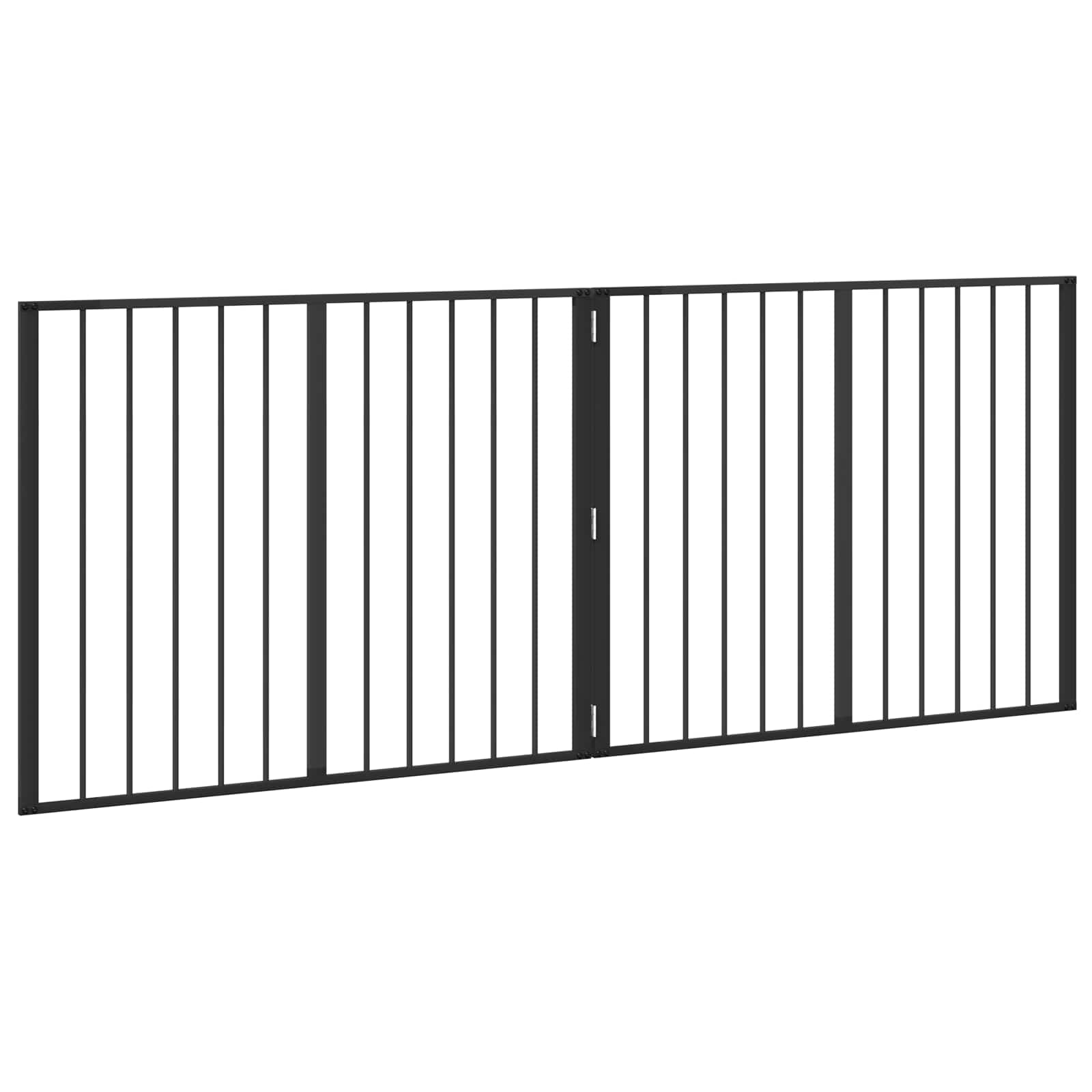 Hondenhek 2 pcs Zwart 100 x 80 cm Gegalvaniseerd staal is nu te koop bij PeponiXL, paradijselijk wonen!