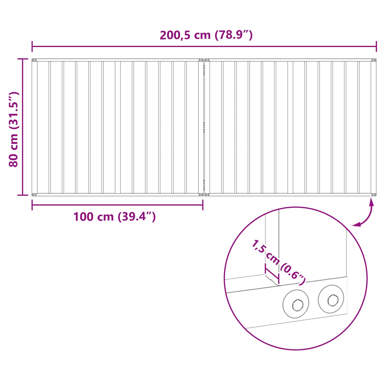 Hondenhek 2 pcs Zwart 100 x 80 cm Gegalvaniseerd staal is nu te koop bij PeponiXL, paradijselijk wonen!