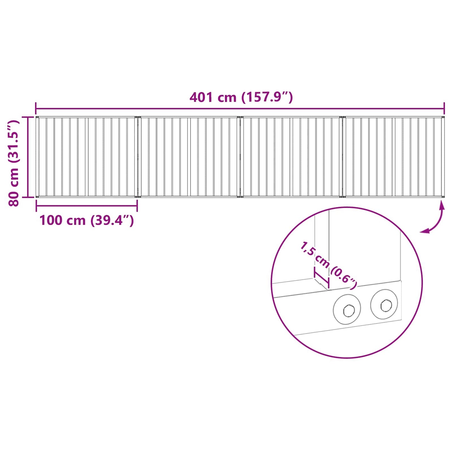 Hondenhek 4 pcs Zwart 100 x 80 cm Gegalvaniseerd staal is nu te koop bij PeponiXL, paradijselijk wonen!