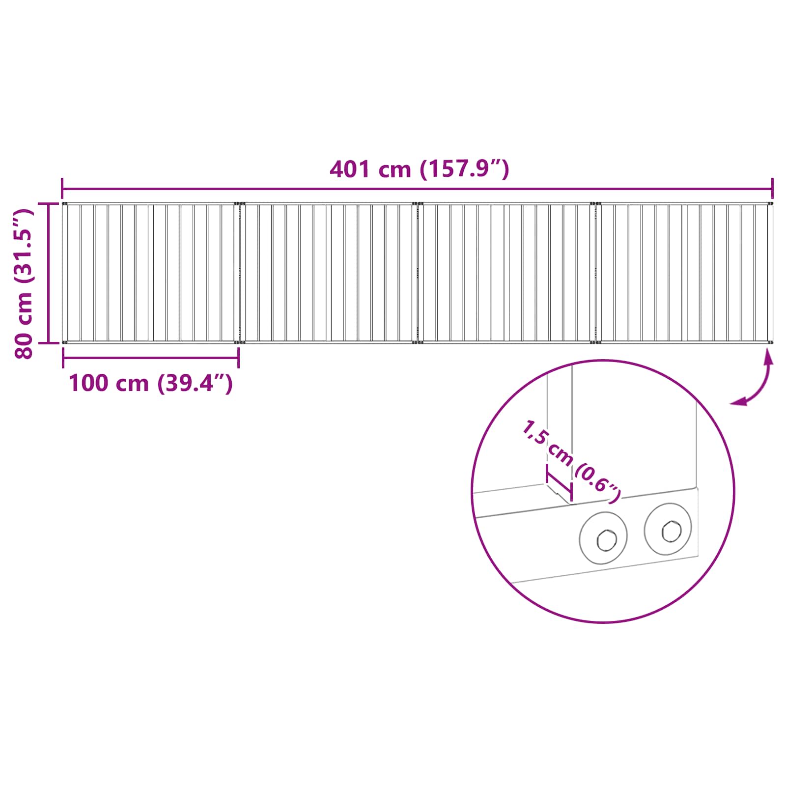Hondenhek 4 pcs Zwart 100 x 80 cm Gegalvaniseerd staal is nu te koop bij PeponiXL, paradijselijk wonen!