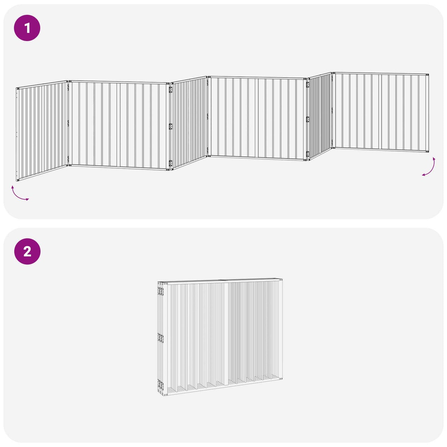 Hondenhek 6 pcs Zwart 100 x 80 cm Gegalvaniseerd staal is nu te koop bij PeponiXL, paradijselijk wonen!
