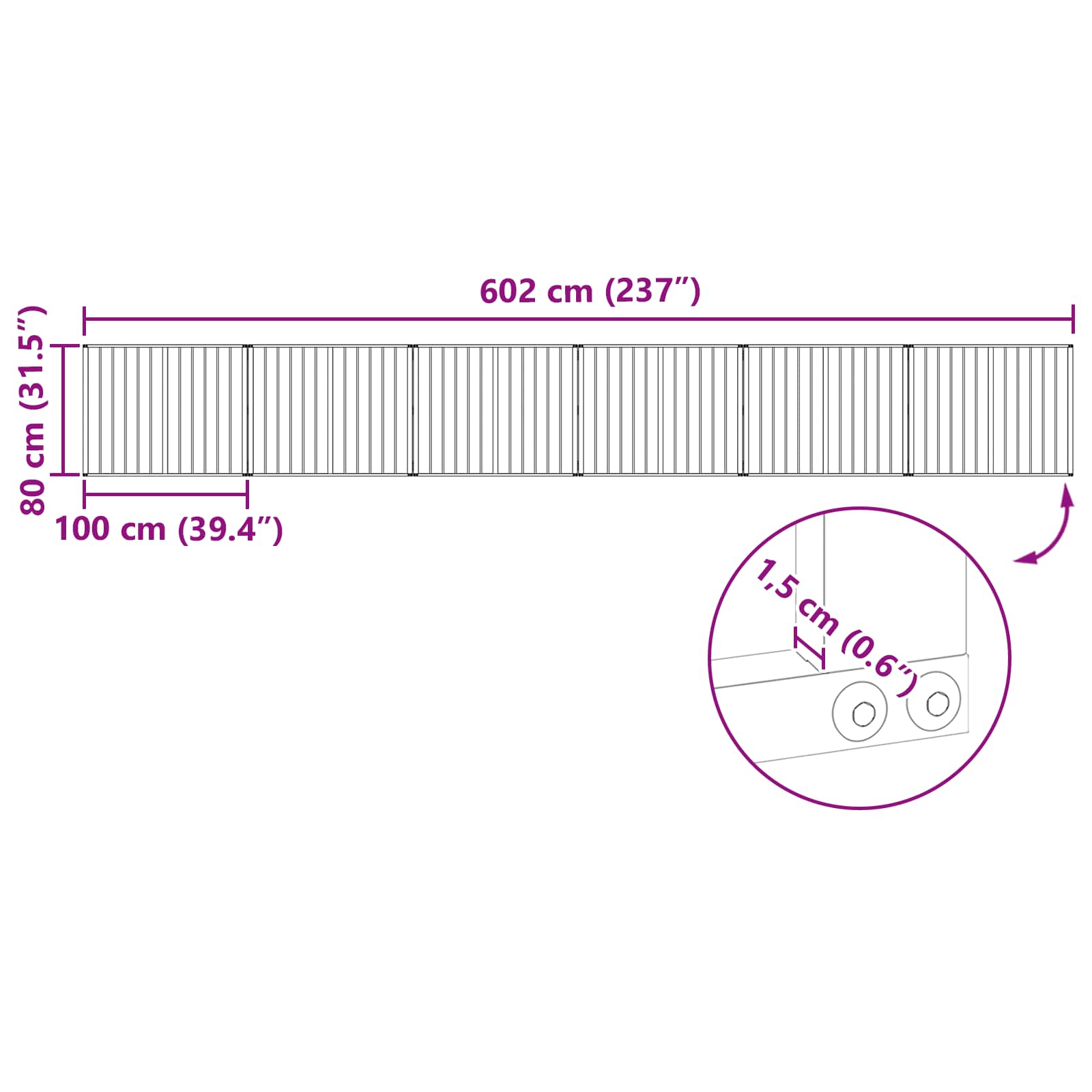Hondenhek 6 pcs Zwart 100 x 80 cm Gegalvaniseerd staal is nu te koop bij PeponiXL, paradijselijk wonen!