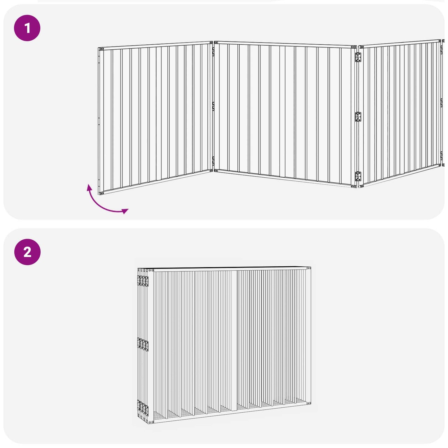 Hondenhek 8 pcs Zwart 100 x 80 cm Gegalvaniseerd staal is nu te koop bij PeponiXL, paradijselijk wonen!