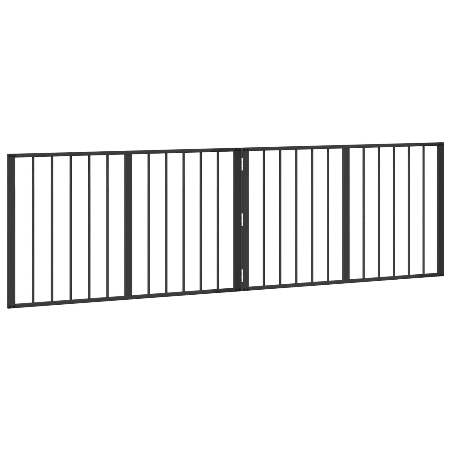 Hondenhek 2 pcs Zwart 100 x 60 cm Gegalvaniseerd staal is nu te koop bij PeponiXL, paradijselijk wonen!