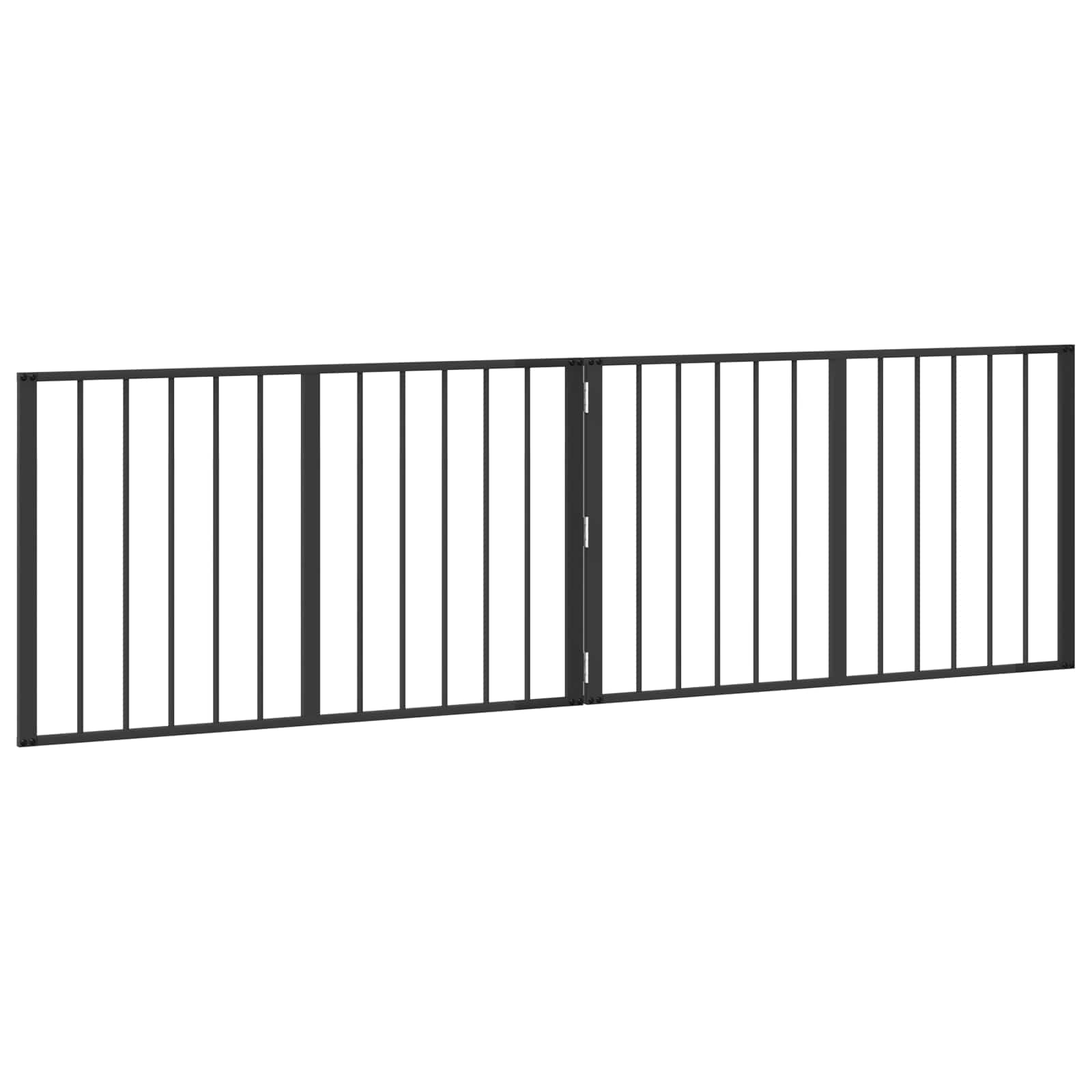 Hondenhek 2 pcs Zwart 100 x 60 cm Gegalvaniseerd staal is nu te koop bij PeponiXL, paradijselijk wonen!
