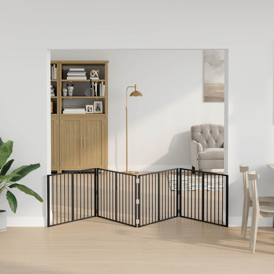 Hondenhek 4 pcs Zwart 100 x 60 cm Gegalvaniseerd staal is nu te koop bij PeponiXL, paradijselijk wonen!