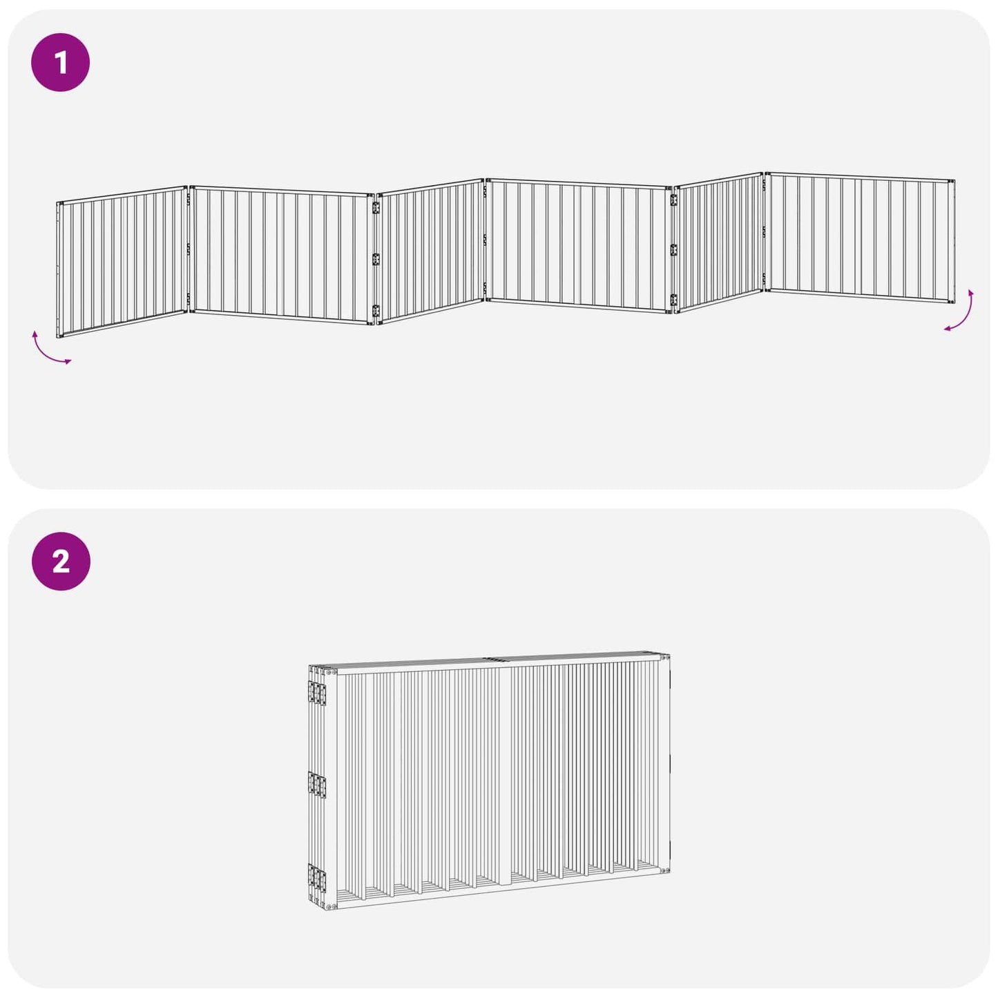 Hondenhek 6 pcs Zwart 100 x 60 cm Gegalvaniseerd staal is nu te koop bij PeponiXL, paradijselijk wonen!