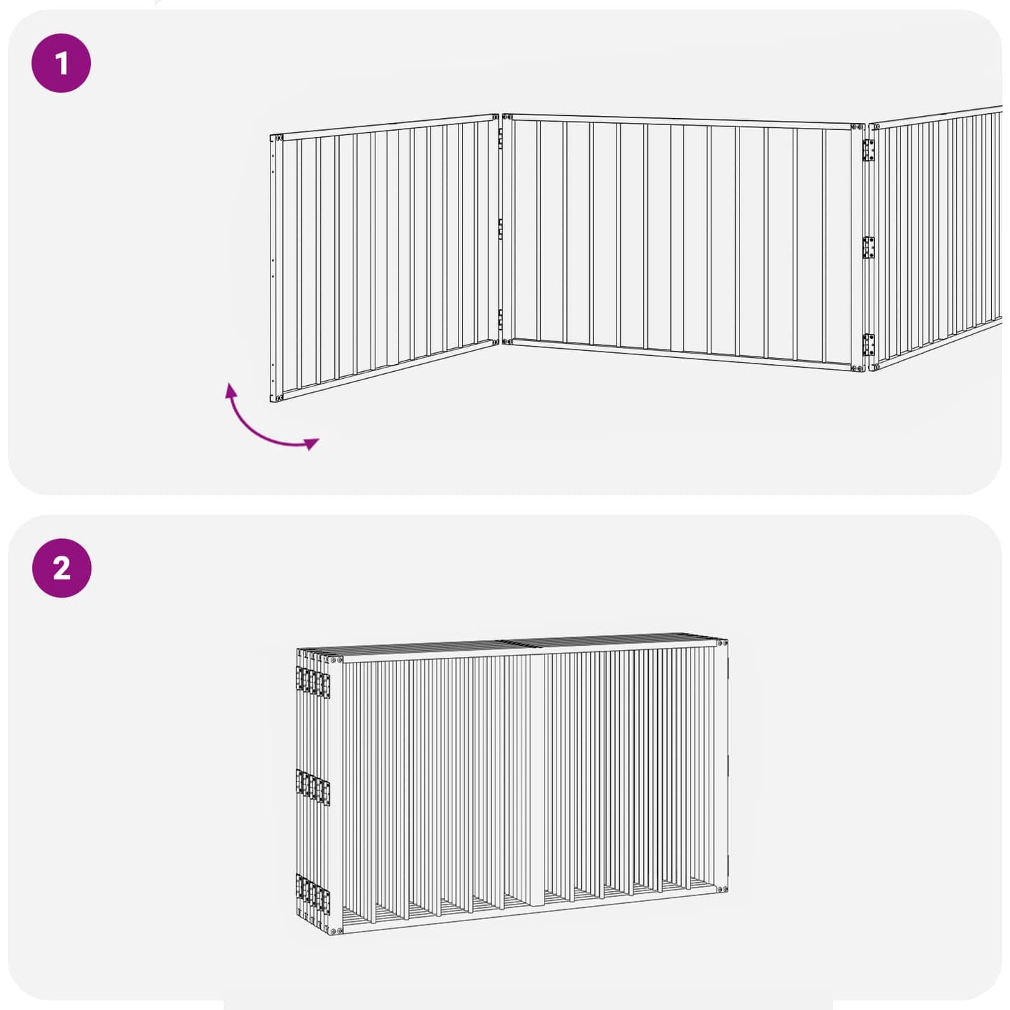 Hondenhek 10 pcs Zwart 100 x 60 cm Gegalvaniseerd staal is nu te koop bij PeponiXL, paradijselijk wonen!