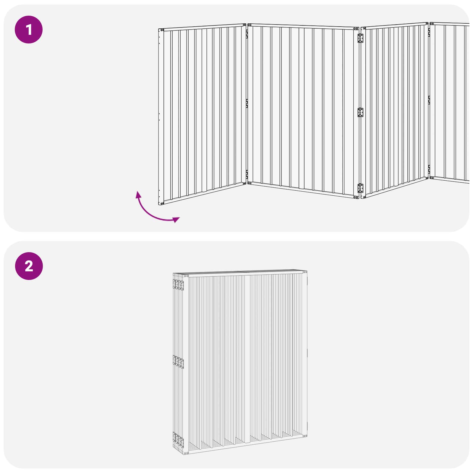 Hondenhek 8 pcs Zwart 80 x 100 cm Gegalvaniseerd staal is nu te koop bij PeponiXL, paradijselijk wonen!