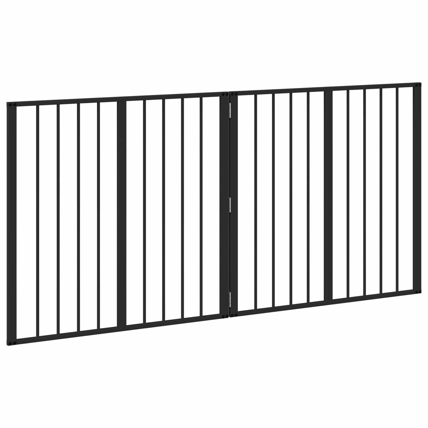 Hondenhek 2 pcs Zwart 80 x 80 cm Gegalvaniseerd staal is nu te koop bij PeponiXL, paradijselijk wonen!