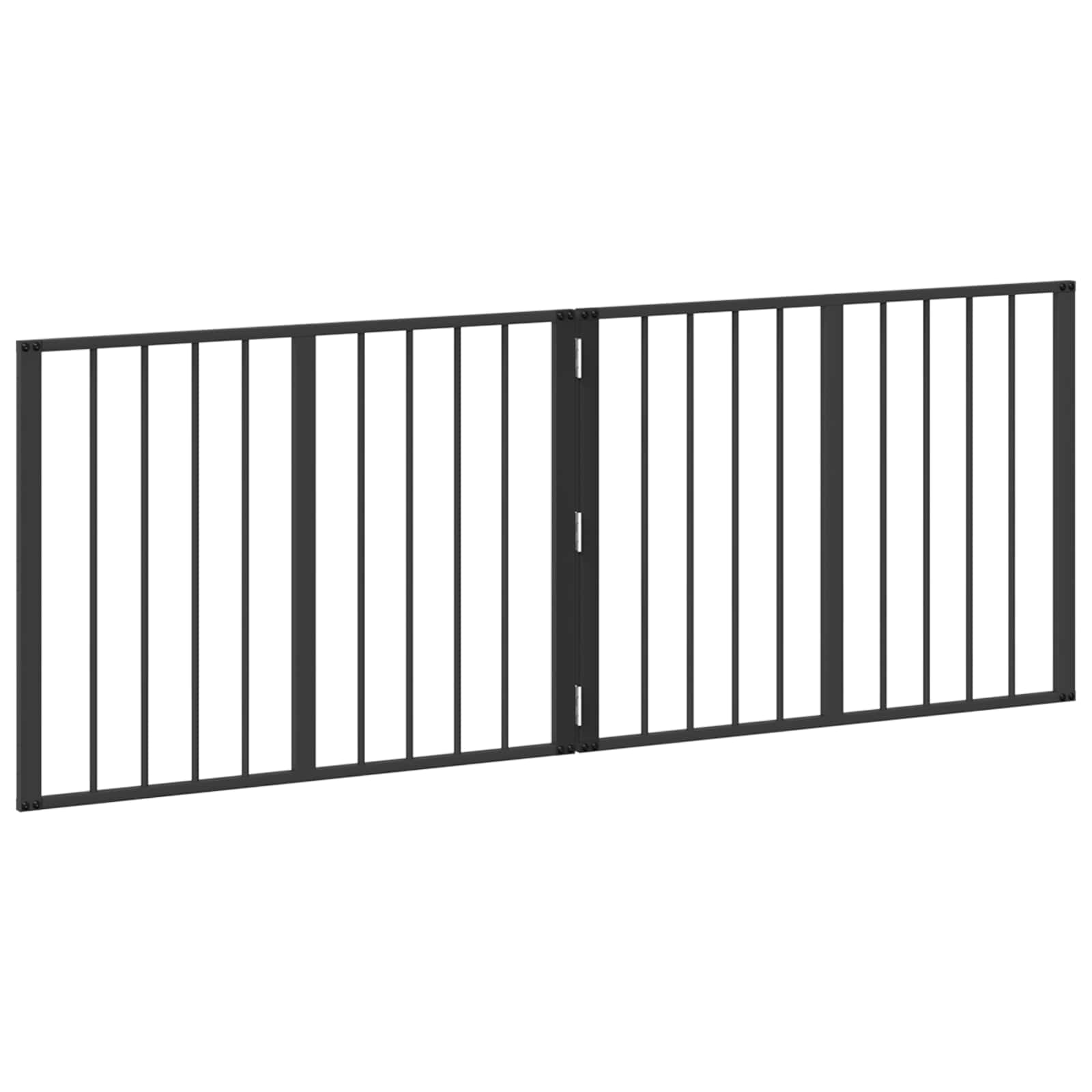 Hondenhek 2 pcs Zwart 80 x 60 cm Gegalvaniseerd staal is nu te koop bij PeponiXL, paradijselijk wonen!
