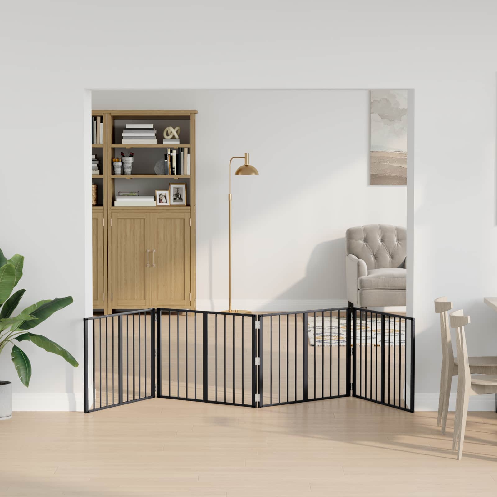 Hondenhek 4 pcs Zwart 80 x 60 cm Gegalvaniseerd staal is nu te koop bij PeponiXL, paradijselijk wonen!