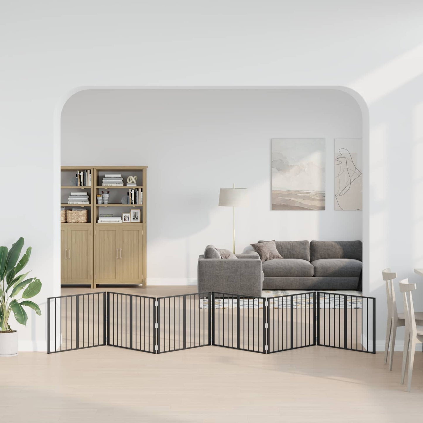 Hondenhek 6 pcs Zwart 80 x 60 cm Gegalvaniseerd staal is nu te koop bij PeponiXL, paradijselijk wonen!