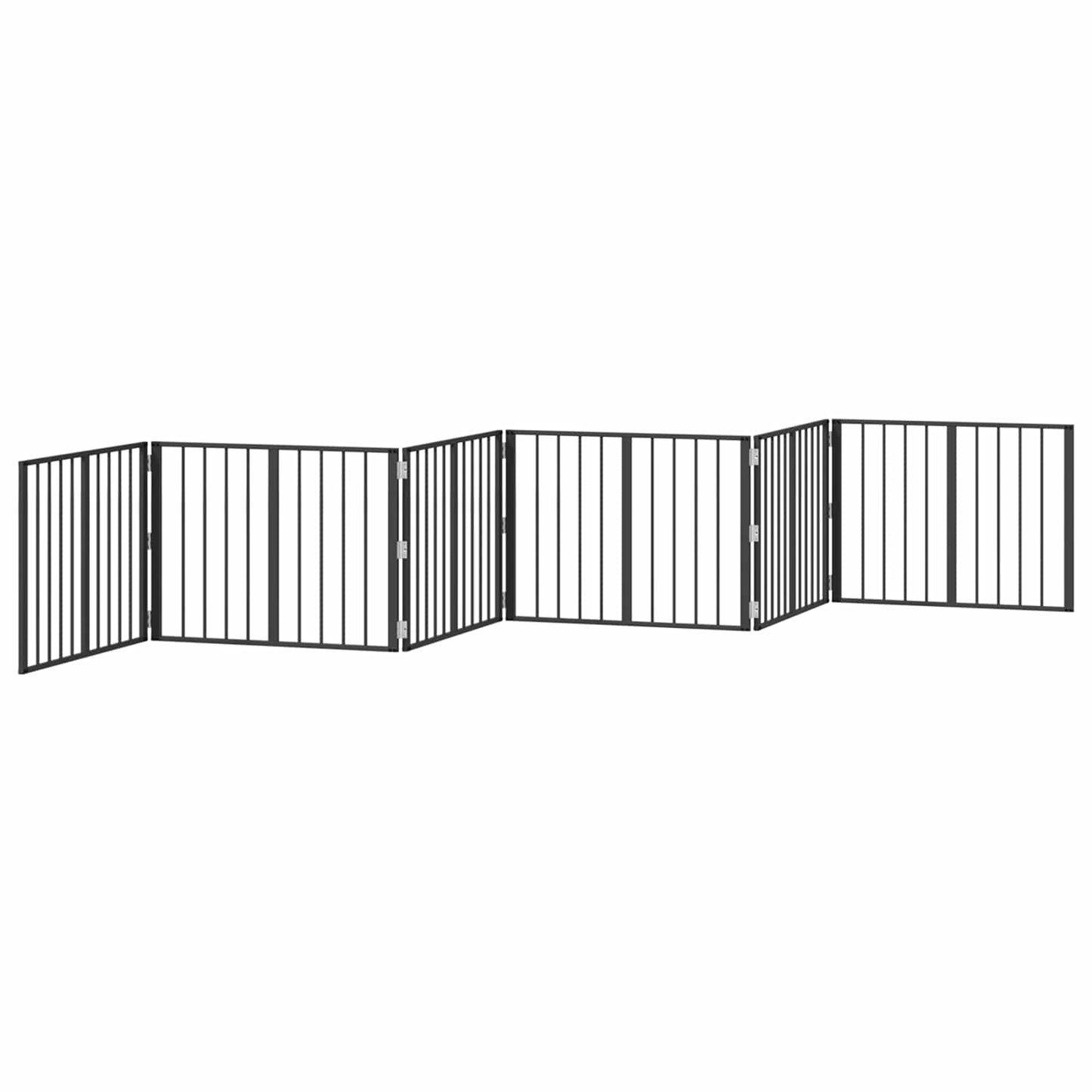 Hondenhek 6 pcs Zwart 80 x 60 cm Gegalvaniseerd staal is nu te koop bij PeponiXL, paradijselijk wonen!