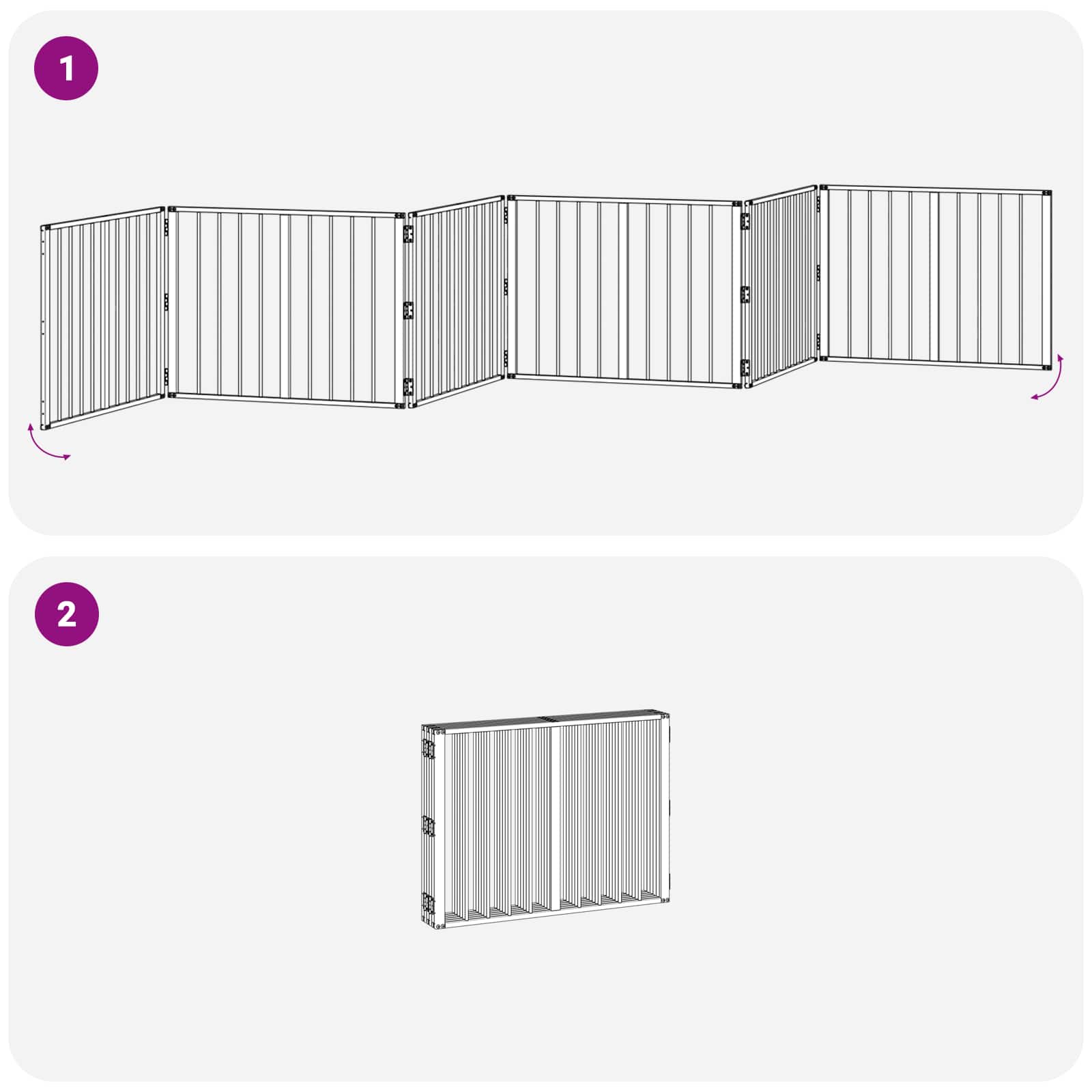 Hondenhek 6 pcs Zwart 80 x 60 cm Gegalvaniseerd staal is nu te koop bij PeponiXL, paradijselijk wonen!