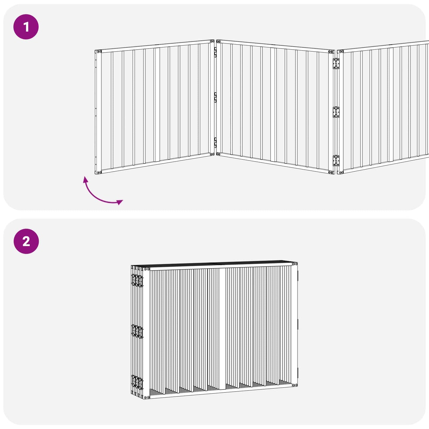 Hondenhek 8 pcs Zwart 80 x 60 cm Gegalvaniseerd staal is nu te koop bij PeponiXL, paradijselijk wonen!